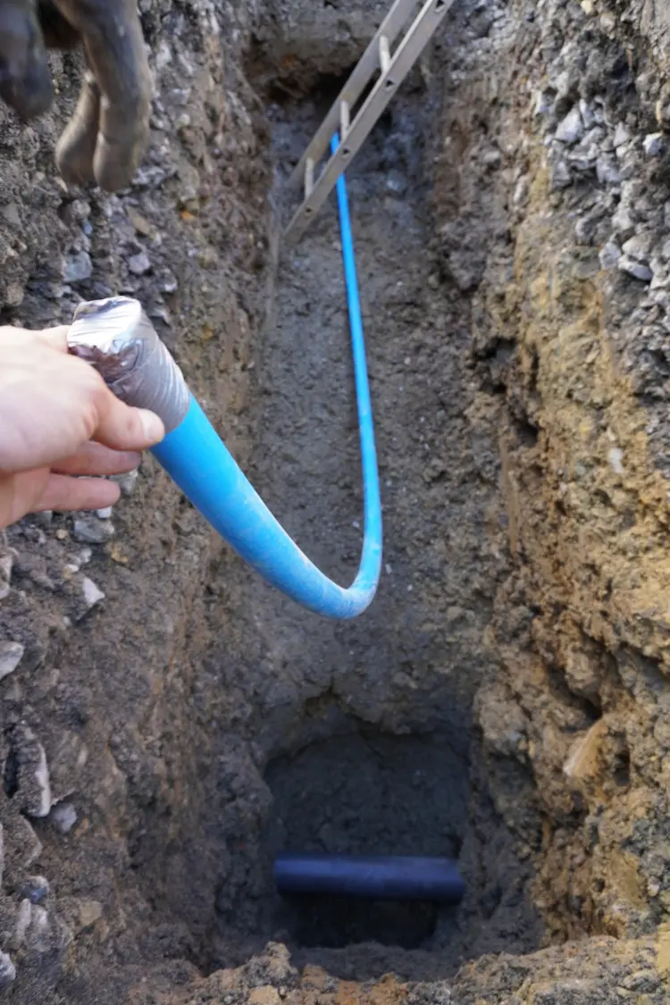 Kabelgraben – Vorher